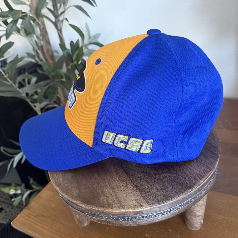 UCSB Santa Barbara Gauchos Dad Hat Baseball Cap Gold Blue Embroidered Logo OSFM - Picture 3 of 11